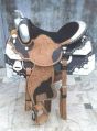 Black Brown leather western saddle