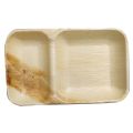 2 Compartments Areca Palm Leaf Double Plate