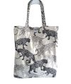 Double Handle Leopard Print Shopping Bag