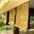 Yellow Plain bamboo chick curtains