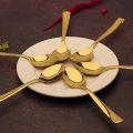 gold plated cutlery set