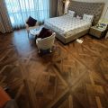 Polished Brown parquet tile flooring