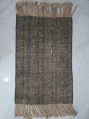Jute 50 & Wool 50 Rectangular Blue & Brown Plain handwoven jute wool rugs