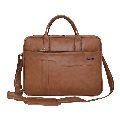 FLYIT Brown Leather Office/Laptop Bag