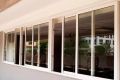 Polished White & Wooden color Plain upvc sliding window system