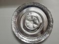 Round plain silver paper plate