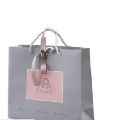 Grey & Pink Paper Shopping Bags