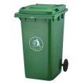 Medmech Wheeled Rectagular 20 litre green plastic dustbin