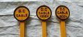 Cast Iron Yellow & Black dc cable route marker