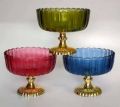 Glass Decorative Bowl with Stand