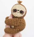 Crochet Stuffed Sloth Toy