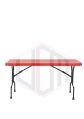 Red Plain plastic rectangle tables