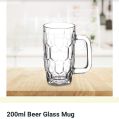 Non Polished Round Clear Modern Dotted 200 ml  mug glass