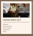 White iodised edible salt powder