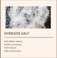 White oversize salt granules