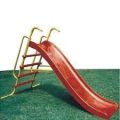 Red fiberglass playground slide