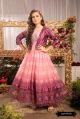 Girls Pink Georgette Gown with Sequence Work Jacket