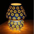 Glass Polished LED Multicolor Printed table lamp