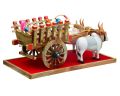 Multicolor wooden bullock cart toy