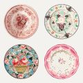 Round Multicolor disposable printed paper plate