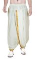 36 Inch Mens Readymade Off White Cotton Dhoti