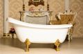 Aurous Victorian Acrylic Free Standing Bathtub with Golden Legs