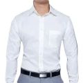 Cotton Collar Neck White Full Sleeve Mens Plain Shirt