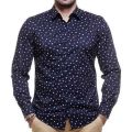 Cotton Collar Neck Black Full Sleeves Regular Fit mens printed shirt
