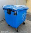 1100 Litre Blue Plastic Wheeled Garbage Bin