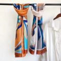 Multi Color Printed stylish long silk scarves