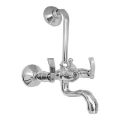 Polished Silver Brass Wall Mixer