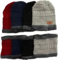 Jagan Sons Multicolor Standard Handloom woolen beanie cap