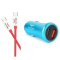 Tacnode Super fast Usb & Type C Port Car Charger 20 Watt with Type C to C Cable