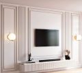 Wood & Stainless Steel Non Polished Deco Paint & PVD Gold Rectangular Black Brown Grey Red Available In Many Colors New Tv Unit