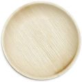 Round Light Brown Creamy 10 Inch Areca Leaf Plates