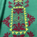 Green Embroidered Cotton Kurti Fabric