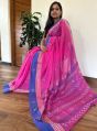Embrodried & Printed Multicolor pure mulmul hand painted sarees