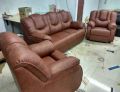 New Plain brown leather sofa set