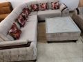 L-Shape Fabric Sofa Set