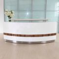 Steel Wood Polished Round hospital reception counter