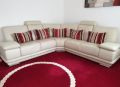 Creamy l shape corner sofa set