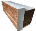Polished Rectangular wooden reception counter