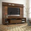 Polished Brown Wooden TV Unit