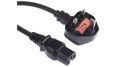 Black uk type power cord