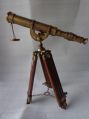Antique Decorative Telescope With Wooden Stand