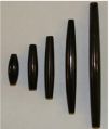 A.S INTERNATIONAL Polished Black Plain buffalo horn hair pipe beads