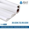 30 Gsm to 90 Gsm Sublimation Heat Transfer Paper Roll