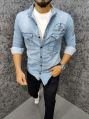 Collar Neck Multiple Color Available Full Sleeves Regular Fit Mens Denim Shirts