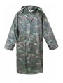 Army Print Long Rain Coat