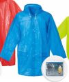 Blue PVC Hooded Raincoat